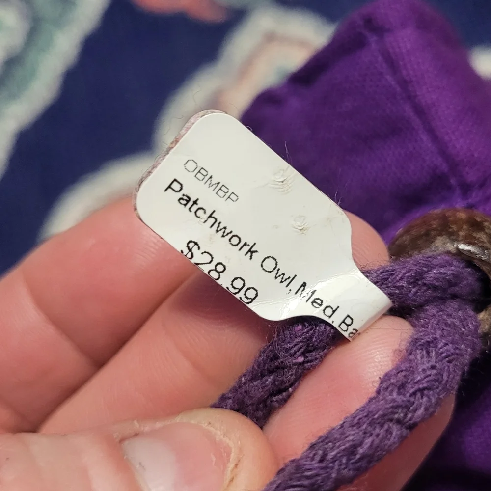 Patchwork Owl Drawstring Backpack - Picture 5 of 12